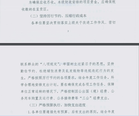 调整大小 部门预算批复的通知4
