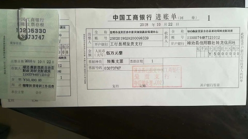 区人社局帮扶禄劝转龙镇精准扶贫培训工作经费——5万元