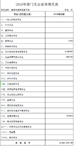 部门支出总体情况表