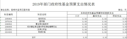 政府性基金预算支出表