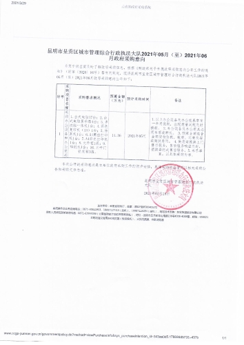 办公设备和办公家具采购意向