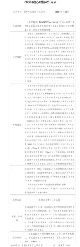 D2YN202104260028投诉问题办理情况公示表（区）