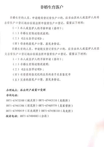2022年非婚生育落户指南