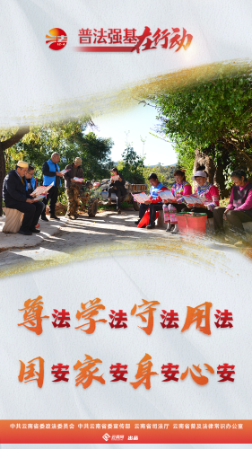 普法强基在行动_尊法学法守法用法 国安家安身安心安 (1)