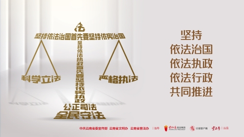 坚持依法治国依法执政依法行政共同推进 横版