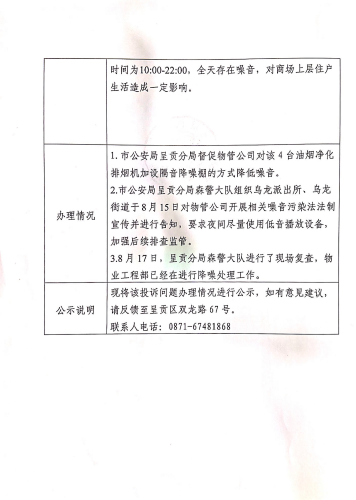 云南省第二轮生态环境保护督察交办的D<span style='background-color:;'>53010020230814071</span>号投诉问题办理情况公示表02
