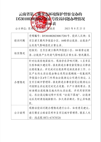 公示表