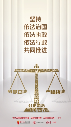 坚持依法治国依法执政依法行政共同推进 竖版