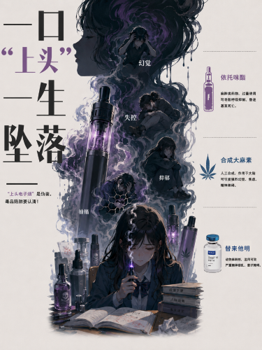 禁毒海报｜“上头电子烟”